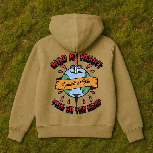 Wild at Heart  - Organic Fluffy Boxcut Unisex Zipper - Farbe: Dessert